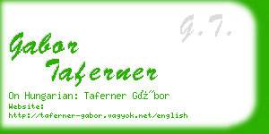 gabor taferner business card